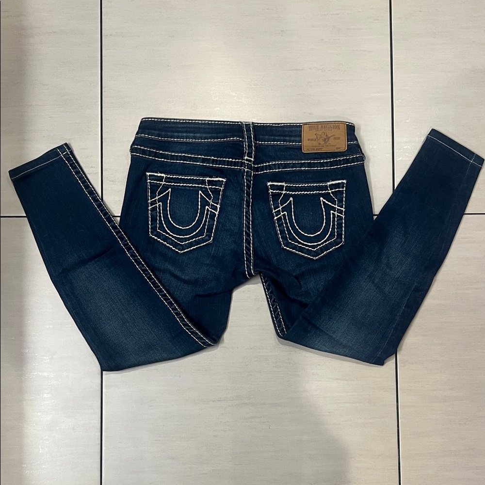 True Religion Women's Dark Blue Skinny Jeans